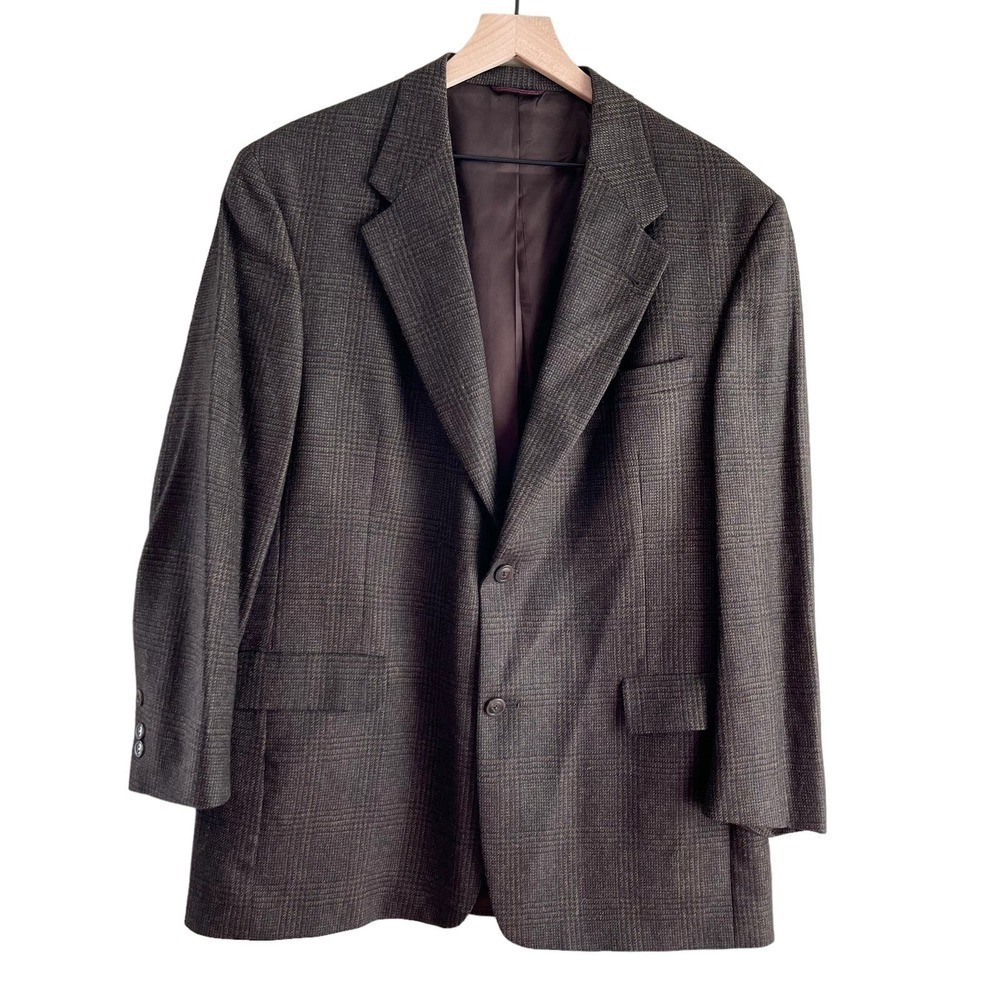 Vintage Hart Schaffner & Marx Marshall Field's Wool Blazer Jacket Brown,‎ 44R